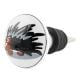 Black Hedgehog Ceramic Flat Wine Bottle Stopper